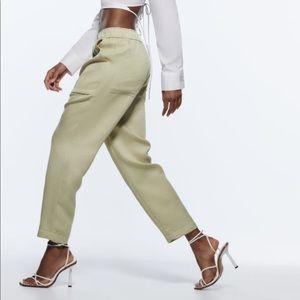 Cotton linen blend pant